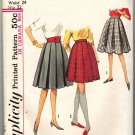 Simplicity 5115 UNCUT Vintage 60s Schoolgirl Skirt Sewing Pattern Size waist 24 hip 32