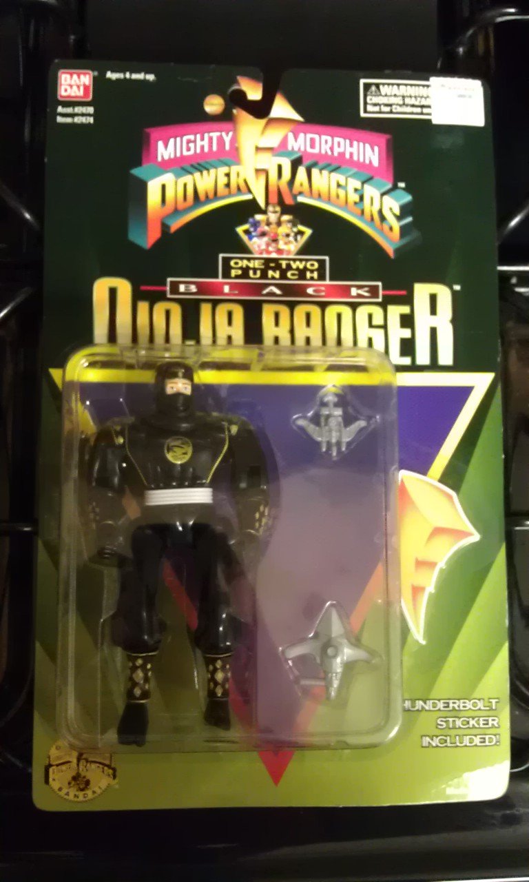 Mighty Morphin Power Rangers One-Two Punch Black Ninja Ranger