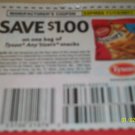10 - $1/1 Tyson Any'tizers Snacks