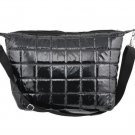 Nylon Quilted Crossbody Shoulder Bag WCYD0013 Black/ Red / Silver