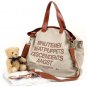 Ladies Canvas Tote Shopper WCYD0046 Black / Beige