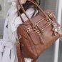 Faux Leather Handbag Tote Shoulder bag WCYT0001 Brown