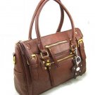 Faux Leather Handbag Tote Shoulder bag WCYT0001 Brown