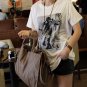 Ladies Handbag Tote Shoulder bag WCYD0200 Black / Beige