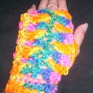 Bright Moxed Crochet Fingerless Gloves