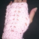 Pink Crochet Fingerless Gloves
