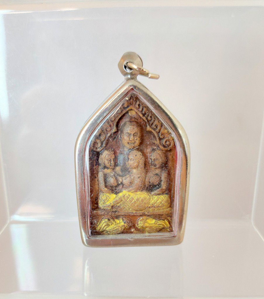 037 Thai Buddha Amulet Phra Pendant Talisman Powerful LP Khun Phan 3 Wife Wealth