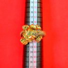R010 Ring Thai Buddha Amulet Phra Talisman Powerful Magic Wealth LP Naka Dragon