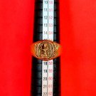 R036 Ring Thai Buddha Amulet Phra Talisman Powerful Wealth LP Nang Kwag Merit AJ