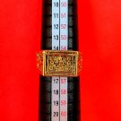 R043 Ring Thai Buddha Amulet Phra Talisman Powerful Wealth LP Doo Du Magical Old