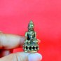 B017 Brass Thai Buddha Amulet Talisman Powerful Wealth Phra LP Kring Charm Old