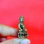 B017 Brass Thai Buddha Amulet Talisman Powerful Wealth Phra LP Kring Charm Old