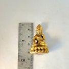 B019 Brass Thai Buddha Amulet Talisman Powerful Wealth Phra LP Merit Holy Luck