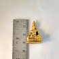 B021 Brass Thai Buddha Amulet Talisman Powerful Wealth Phra LP Merit Charm Wat