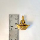 B025 Brass Thai Buddha Amulet Talisman Powerful Wealth Phra LP Charm Magic Wat
