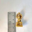 B027 Brass Thai Buddha Amulet Talisman Powerful Wealth Phra LP Nak Pok Saturday