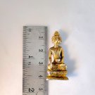 B036 Brass Thai Buddha Amulet Talisman Powerful Wealth Phra LP Magic Merit Old
