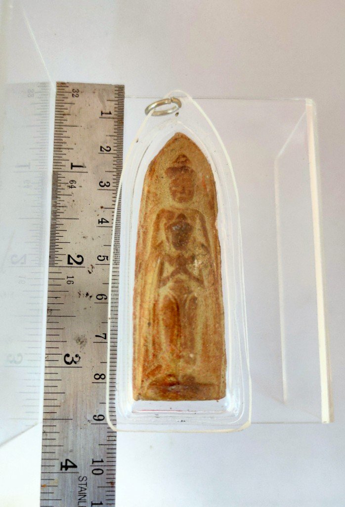 P204 Pendant Thai Buddha Amulet Phra Talisman Powerful Pra Kru Khmer Ruang Duo