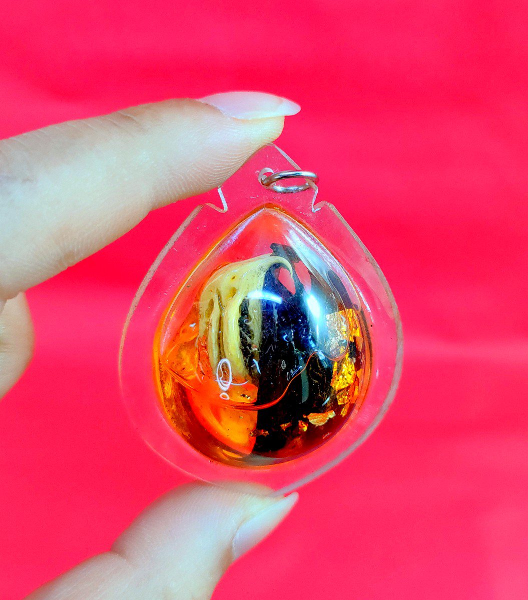 P285 Pendant Thai Buddha Amulet Talisman Powerful Charm Wealth LP Phra Garuda