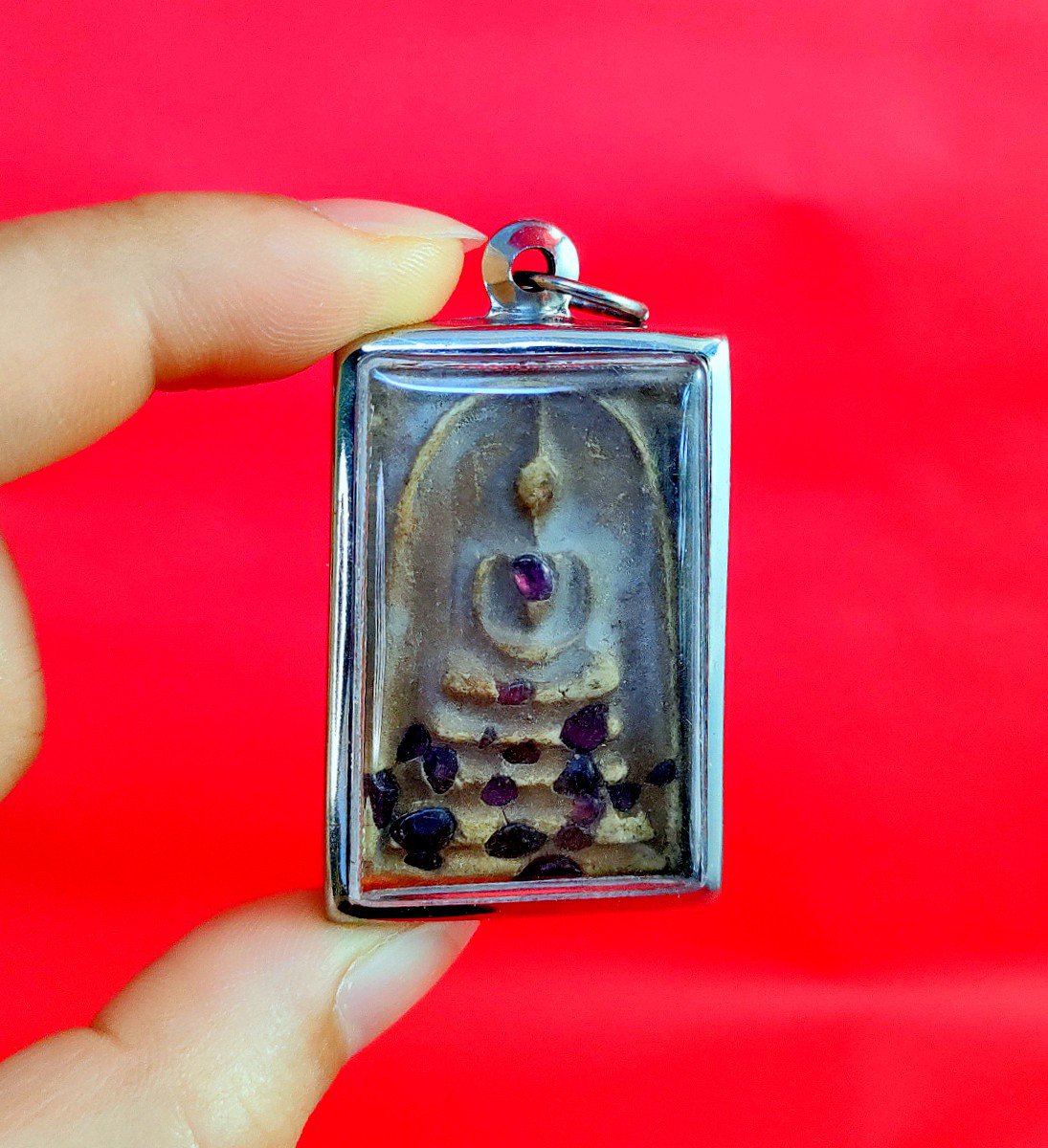 P294 Pendant Thai Buddha Amulet Talisman Powerful Charm Wealth LP Somdej Holy