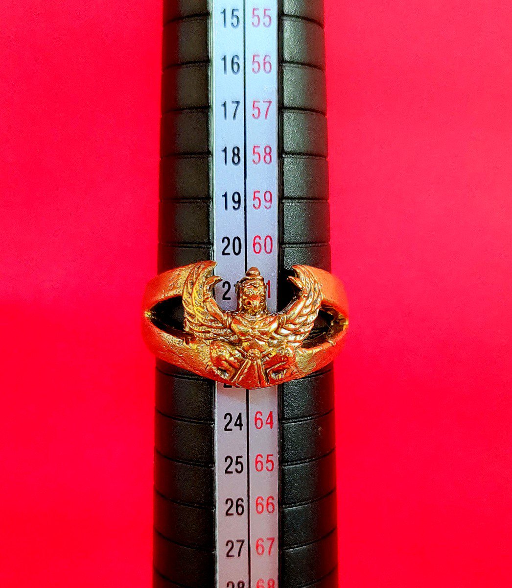 R115 Ring Thai Buddha Amulet Phra Talisman Powerful Wealth LP Garuda Holy Magic