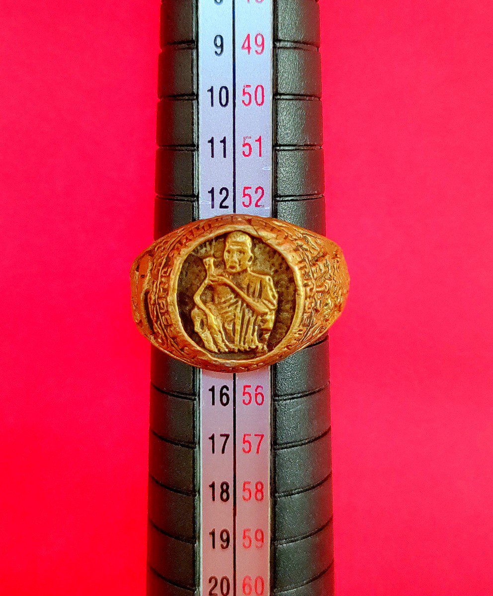 R117 Ring Thai Buddha Amulet Phra Talisman Powerful Wealth LP Koon Wat Baanrai
