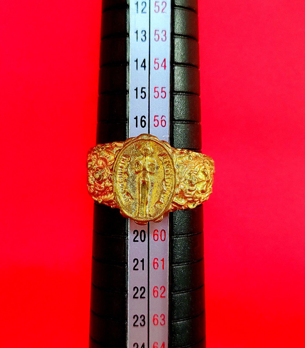 R121 Ring Thai Buddha Amulet Phra Talisman Powerful Holy LP Ai Khai Kuman Thong