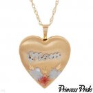 PRINCESS PRIDE Pleasant Heart Gold Plated Locket 20in L