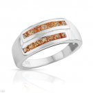 Mjestic Ring 0.56ctw Genuine Sapphires 925 SS size 7