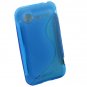 S Curved GEL Case Cover for HTC Incredible S S710E G11(Blue)