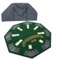 Octagon Folding Poker Blackjack Table Top w/ chips tray (Ship US Country Only)#6430#