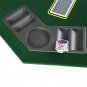 Octagon Folding Poker Blackjack Table Top w/ chips tray (Ship US Country Only)#6430#