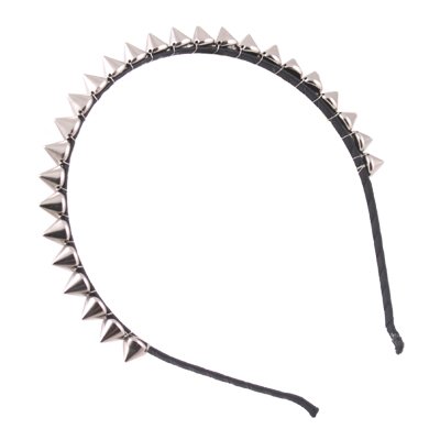 Hair Band Hot Fashion Silver Headband Bow Spike Rivets Studded Band #10326#