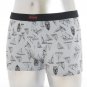 100% Cotton, Men's Printed Boxer Briefs Navy & Gray#Angelina-1073M-NG#