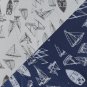 100% Cotton, Men's Printed Boxer Briefs Navy & Gray#Angelina-1073M-NG#