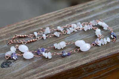 Metaphysical Amethyst and Crystal Quartz Necklace