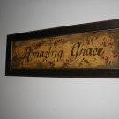 NEW PRIMITIVE AMAZING GRACE FRAMED PRINT 10X32