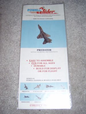 NEW NIP PREDATOR GLIDER PAPER AIRPLANE KIT
