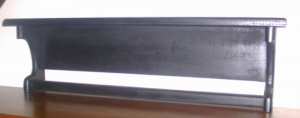 NEW BLACK WOODEN PRIMITIVE RUSTIC SHELF DOWEL ROD