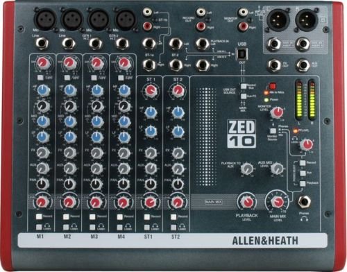 Allen & Heath ZED-10 10-Channel USB Mixer