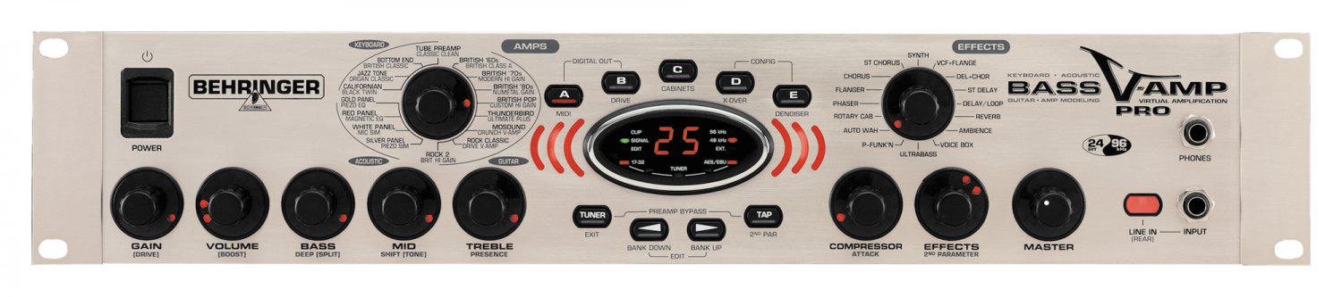 Behringer LX1BPRO Bass V-AMP PRO Rack Modeling Preamp