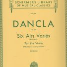 Schirmer Library of Classics Volume 785 Dancla 6 Airs Variés, Op. 89
