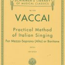 Schirmer Library of Classics Volume 1910 Practical Method of Italian Singing