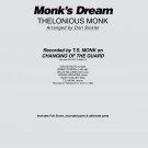 Monk's Dream Jazz Combo Recording Session Series Sheet Music