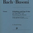 Prelude and Fugue in D Major Arrangement for Piano Henle Urtext Edition