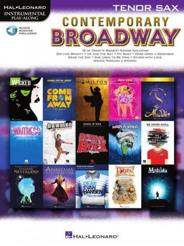 Contemporary Broadway Instrumental Play-Along for Tenor Sax