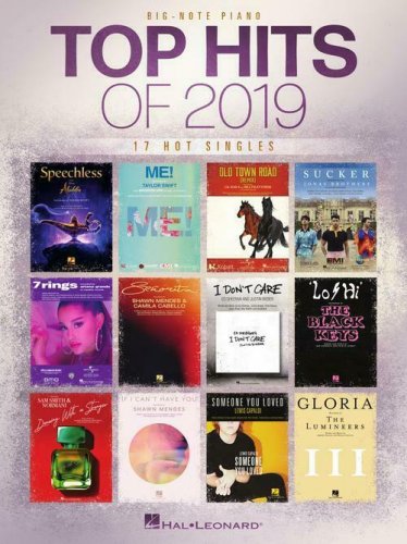 Top Hits of 2019 Big Note Piano Songbook