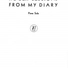 From My Diary Piano Solo Sheet Music