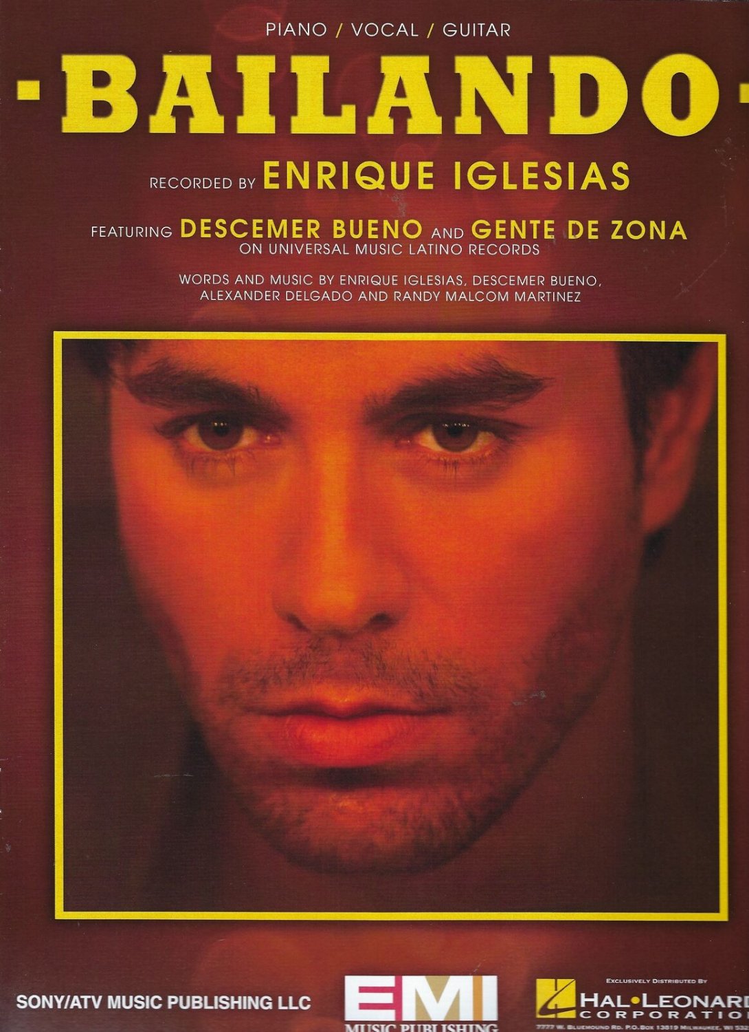 Enrique Iglesias Bailando Sheet Music