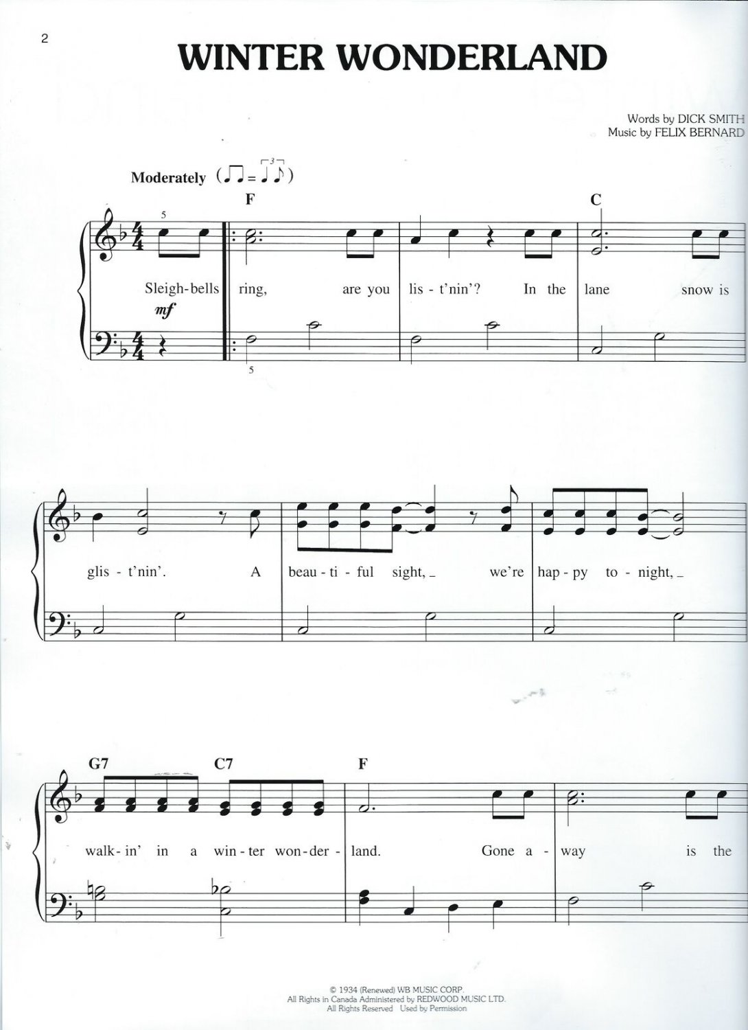 winter-wonderland-easy-piano-sheet-music